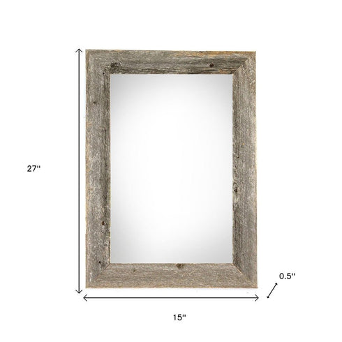 12" x 24" Gray Solid Wood Hanging Picture Frame