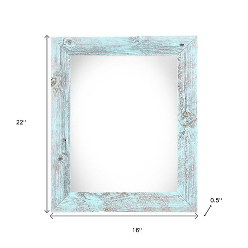 13" x 19" Blue Solid Wood Hanging Picture Frame