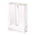 6" Clear Square Crystal Glass Table Vase