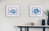 Set of Two 14" X 16" Blue Fish Wall Decor