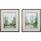 Set of Two Green Forest Landscapes Framed Wall Art