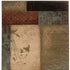 8' X 11' Beige And Brown Floral Block Pattern Area Rug