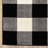 7' X 9' Black And Ivory Gingham Area Rug