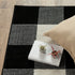 7' X 9' Black And Ivory Gingham Area Rug