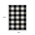 7' X 9' Black And Ivory Gingham Area Rug