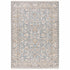 8' X 11' Blue And Ivory Oriental Distressed Area Rug