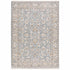 8' X 11' Blue And Ivory Oriental Distressed Area Rug