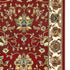 8' Red And Ivory Runner Rug