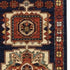 8' X 11' Blue And Red Medallion Area Rug