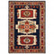 8' X 11' Blue And Red Medallion Area Rug