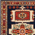 8' X 11' Blue And Red Medallion Area Rug