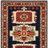 8' X 11' Blue And Red Medallion Area Rug
