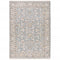 5' X 8' Blue And Ivory Oriental Distressed Area Rug
