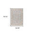 5' X 8' Blue And Ivory Oriental Distressed Area Rug