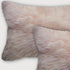 Set of Two 12" X 20" Blush Cowhide Throw Pillow