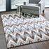 8' X 11' Gray And Taupe Ikat Pattern Area Rug