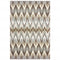 8' X 11' Gray And Taupe Ikat Pattern Area Rug