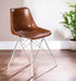 Light Brown Leather Side Chair