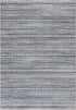 5' X 8' Navy Blue Decorative Stripes Area Rug