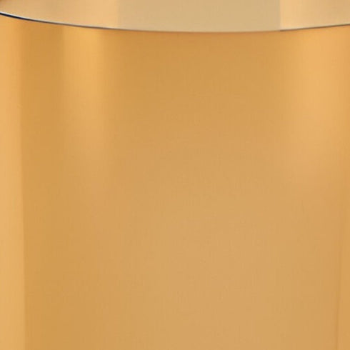 11" Amber And Clear Cylinder Lead Free Crystal Table Vase