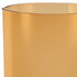 11" Amber And Clear Cylinder Lead Free Crystal Table Vase