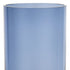 11" Blue And Clear Cylinder Crystal Glass Table Vase
