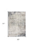5' X 8' Navy Blue Distressed Striations Area Rug