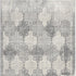 2' X 3' Gray Distressed Trellis Pattern Scatter Rug