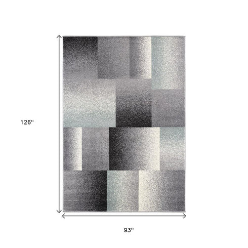 8' X 11' Gray Modern Geometric Area Rug