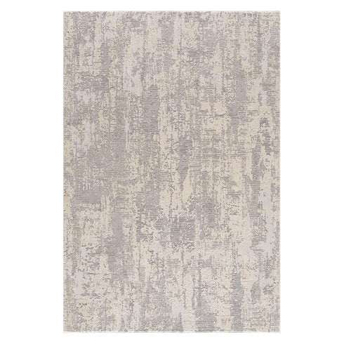 5' X 8' Grey Abstract Area Rug