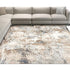8' X 10' Beige Abstract Dhurrie Area Rug