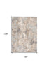 8' X 10' Beige Abstract Dhurrie Area Rug