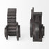 Set of Two Matte Black Industrial Cog Bookends