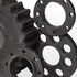 Set of Two Matte Black Industrial Cog Bookends