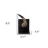 Set of Two Brown And Black Resin And Metal Horn Decorative Bookends