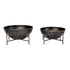 Set of Two Black Metal Decorative Bowl