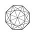 17" Black Metal Geometric Decorative Bowl