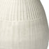 21" White Striped Ceramic Cylinder Floor Vase