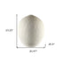 23" White Cylinder Ceramic Floor Vase