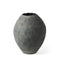 23" Gray Oval Distressed Ceramic Floor Vase
