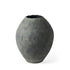 23" Gray Oval Distressed Ceramic Floor Vase