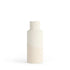 11" Beige And White Color Block Ceramic Cylinder Table Vase