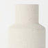 11" Beige And White Color Block Ceramic Cylinder Table Vase