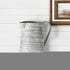 11" Gray and White Abstract Metal Jug Vase