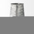 11" Gray and White Abstract Metal Jug Vase