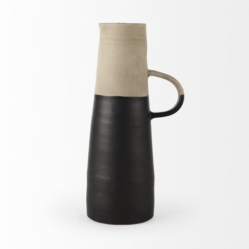 16" Black Ceramic Decorative Jug