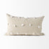 Clouds On Cream Canvas Lumbar Pillow Cover