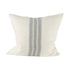 Off White Pillow Cover With Ash Gray Stripes