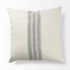 Off White Pillow Cover With Ash Gray Stripes