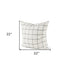 White And Black Grid Square Accent Pillow Cover
